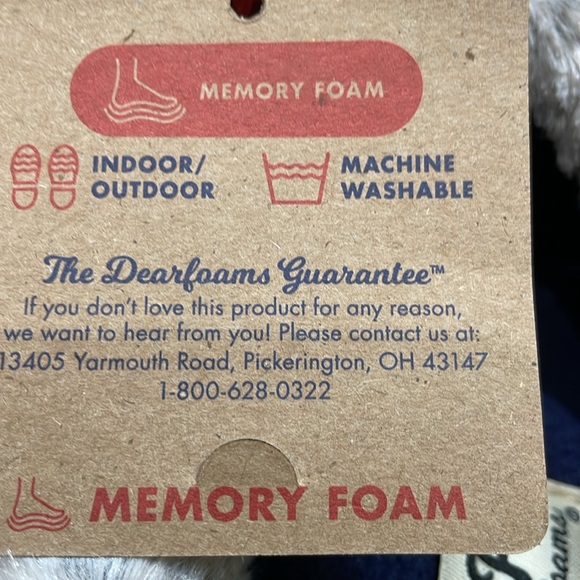 DF by Dearfoams NWT Women’s Slippers Memory Foam Size 9/10 Blue Red Pink - Picture 5 of 7